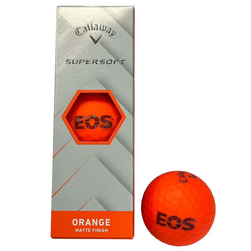 EOS Orange Callaway Golf Balls - Sleeve of 3 Balls