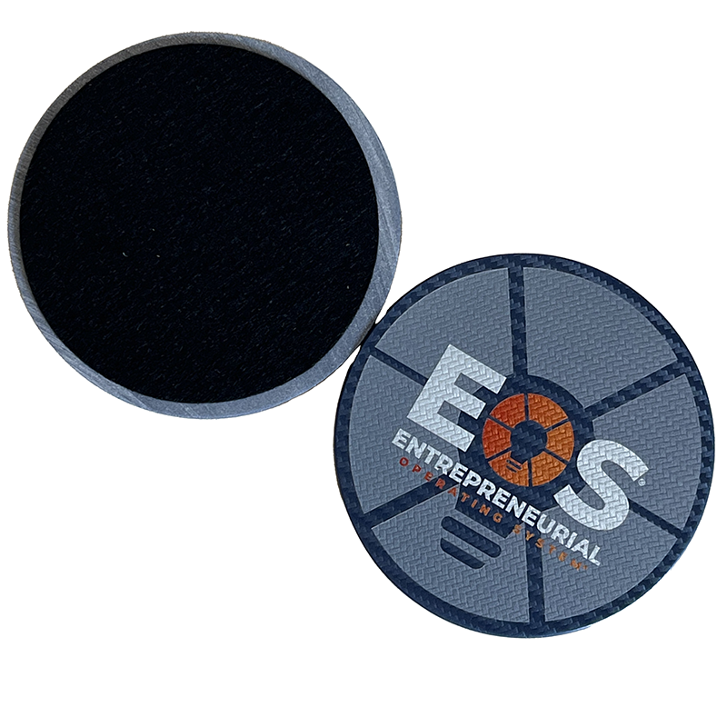 EOS Round Carbonfiber Coaster