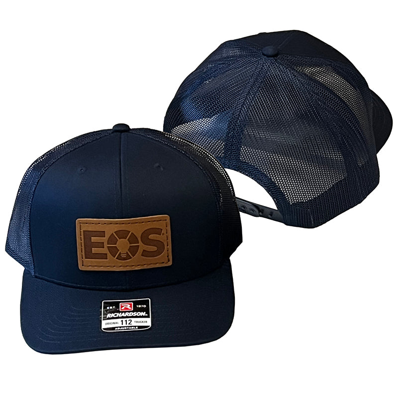 Richardson USA Made Leather Patch Hat - Navy