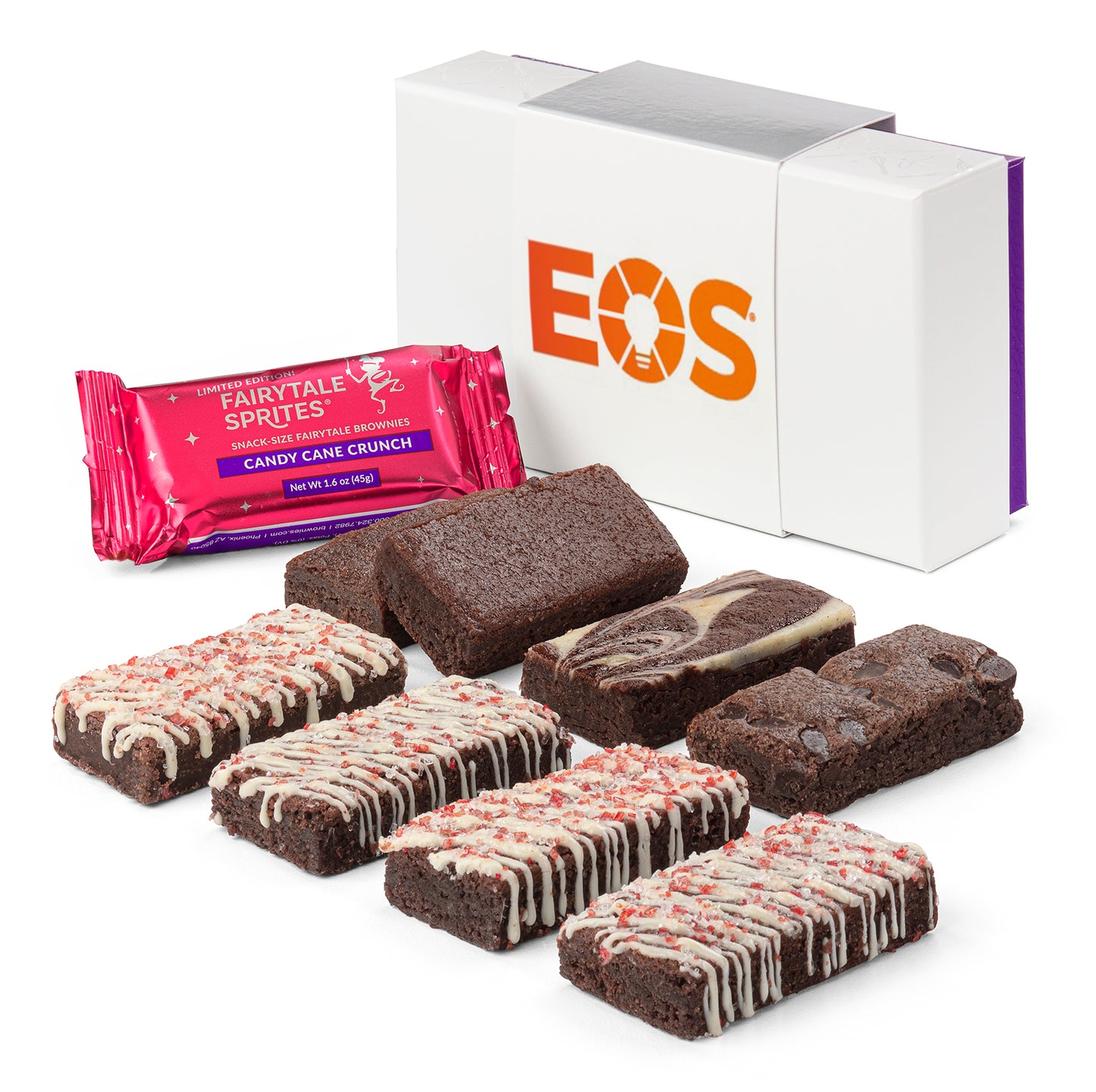 EOS Brownies Custom Candy Cane Crunch Assorted 8-Sprite Favor (On Demand)