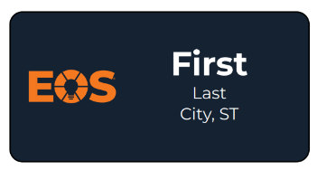 EOS Name Badge - Navy - Certified