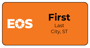 EOS Name Badge - Orange - Expert