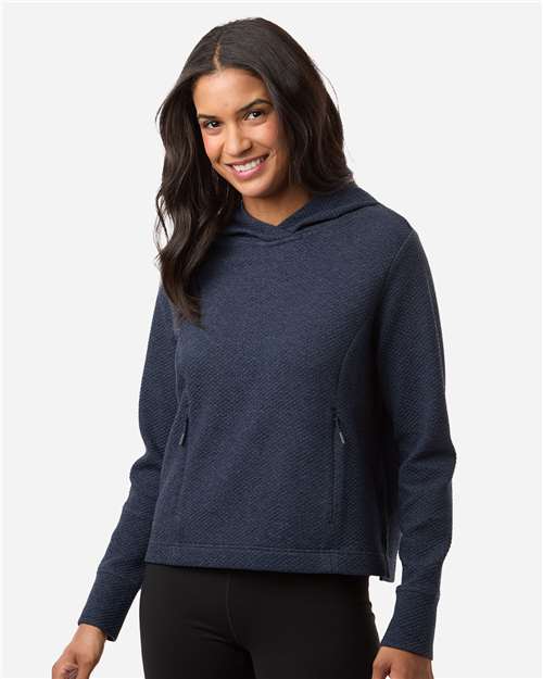 Women's Textured Hooded Pullover - Navy (On-Demand)