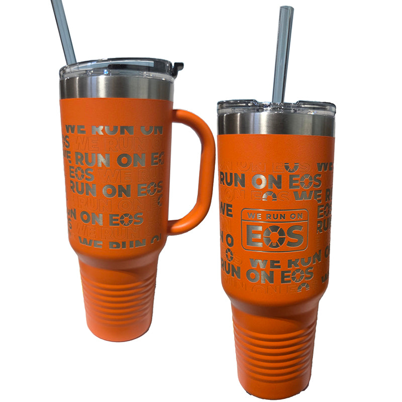 We Run on EOS 40oz Travel Mug