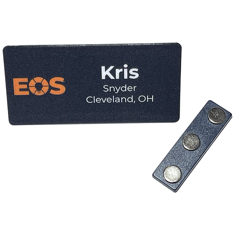 EOS Name Badge - Navy - Certified