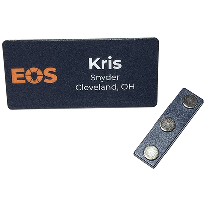 EOS Name Badge - Navy - Certified
