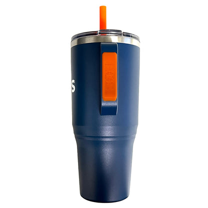 Perka® Portofino 36 oz. Double Wall Recycled Stainless Steel Travel Mug - Navy