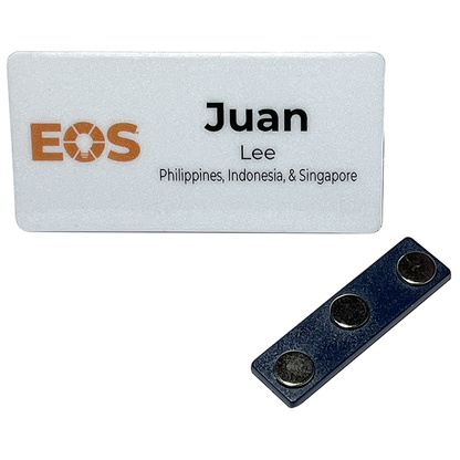EOS Name Badge - White - Professional