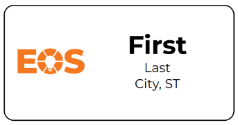 EOS Name Badge - White - Professional